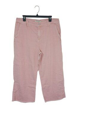 Liverpool Los Angeles Pink Wide-Leg Cropped Pants Size 14/32  Womens